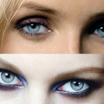 Make up grigio e viola per occhi chiari